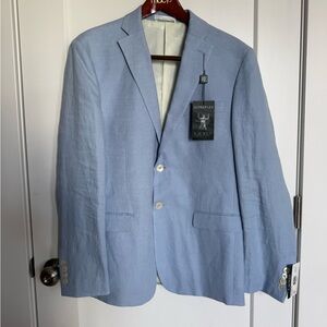 Ralph Lauren Light Blue Men’s Linen-Blend Two-Button Blazer